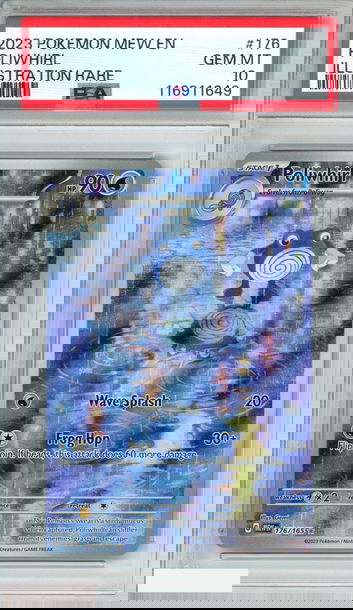 2023 POKEMON MEW EN 151 POLIWHIRL #176 ILLUSTRATION RARE PSA 10 GEM MT