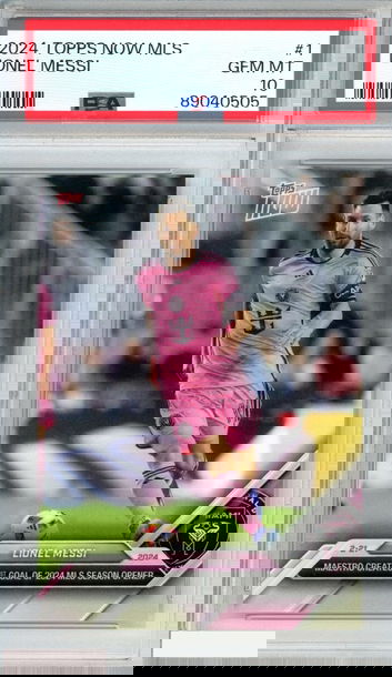 2024 TOPPS NOW MLS LIONEL MESSI #1 INTER MIAMI PSA 10 GEM MT