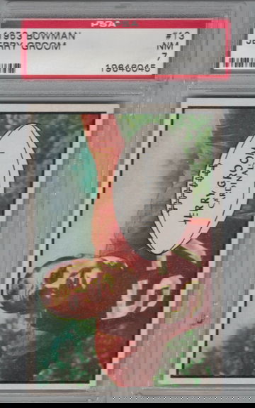 1953 Bowman Color FB #13 Jerry Groom PSA 7 Nr Mt