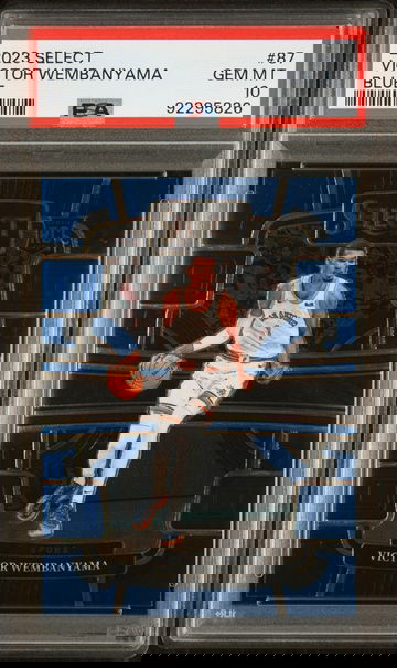 2023 PANINI SELECT VICTOR WEMBANYAMA BLUE #87 RC PSA 10