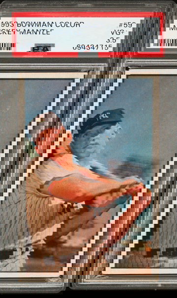 1953 Bowman Color Mickey Mantle PSA 3.5