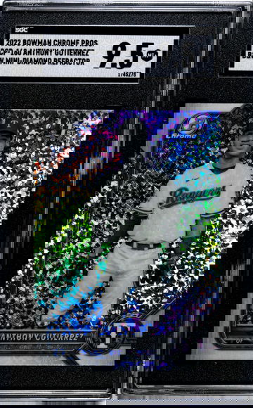 2022 Bowman Chrome Anthony Gutierrez 1st B&W Mini Diamond Refractor