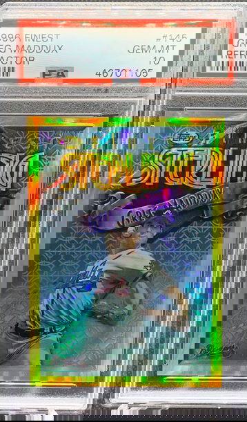 1996 Topps Finest Sterling GOLD REFRACTOR Greg Maddux PSA 10