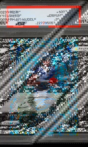 2023 Panini Prizm No Huddle Zay Flowers #307 RC Auto PSA 10