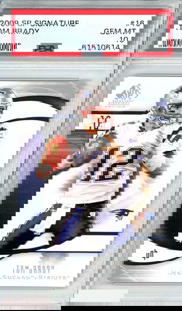 2009 SP SIGNATURE TOM BRADY #16 NEW ENGLAND PATRIOTS PSA 10 GEM MT