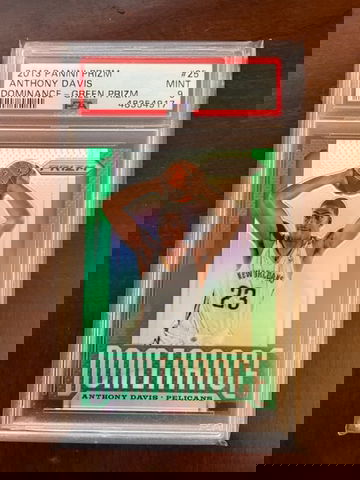 2013 Panini Prizm Dominance Green Anthony Davis PSA 9 Rare