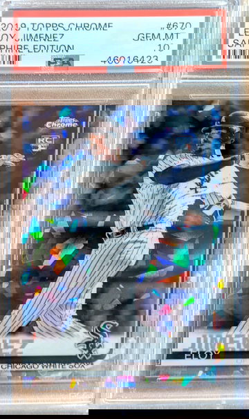 2019 Topps Chrome Sapphire Eloy Jimenez 670 RC PSA 10 GEM MINT