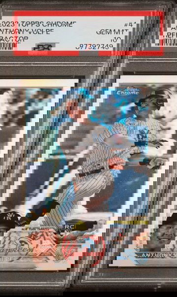 2023 TOPPS CHROME #4 ANTHONY VOLPE REFRACTOR RC PSA 10!!