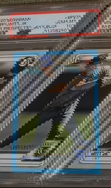 2020 Bowman Bobby Witt Jr Sky Blue /499 PSA 10 Gem-Mint