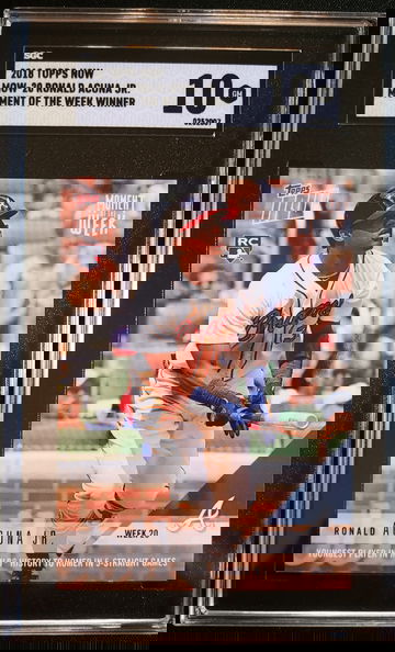 2018 Topps Now RONALD ACUNA Jr Rookie Card #MOW-20 RC SGC 10 Gem Mint /1171