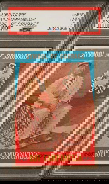 1959 Topps Roy Campanella (Symbol of Courage) #550 PSA 7 [BL-1B.30]