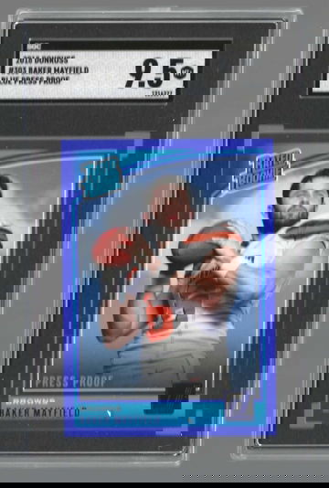 2018 Donruss Blue Press Proof Baker Mayfield SGC 9.5 MINT +