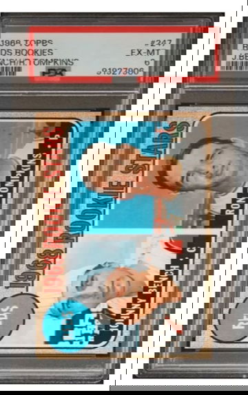 1968 Topps #247 Cincinnati Reds Rookies - Johnny Bench PSA 6 EX/MT!