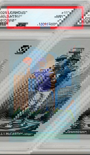 2024 Panini Donruss J.J. McCarthy Downtown Rookie RC #11 PSA 9