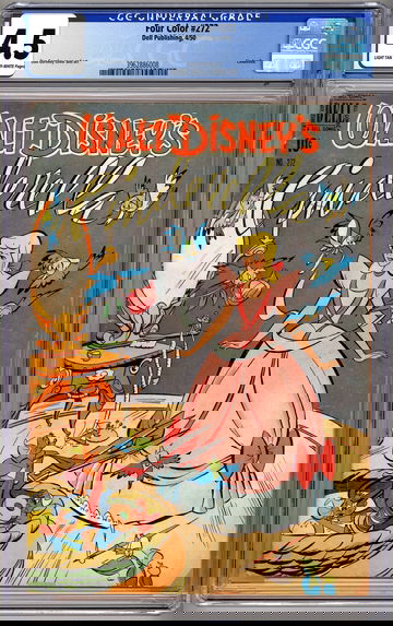 WALT DISNEY’S CINDERELLA CGC 4.5 aka DELL FOUR COLOR #272 MOVIE ADAPTATION 1950