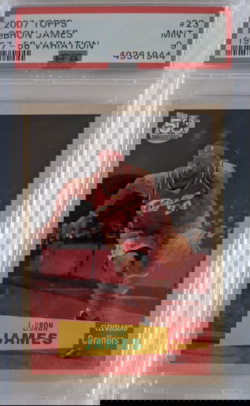 2007 Topps LeBron James 57-58 Variation #23, PSA 9