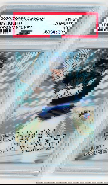 2020 topps chrome Luis Robert freshman flash psa 10