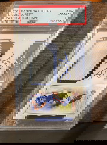 Daniel Jones 2019 National Treasures Rookie Patch Auto /99 Psa 8