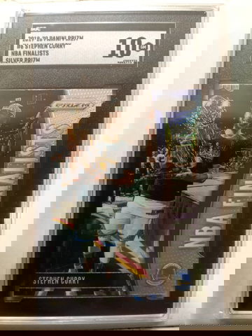 2019-23 Prizm Silver Stephen Curry NBA Finalists SGC 10