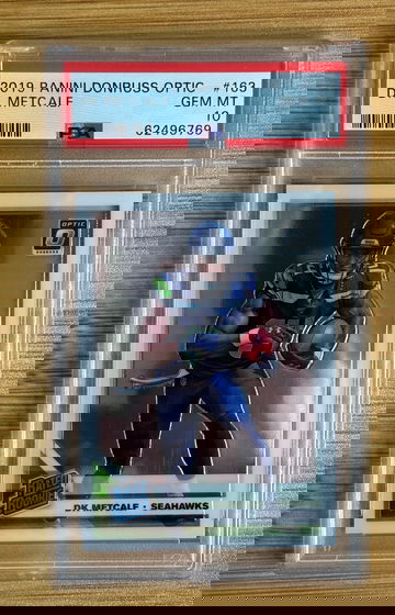 2019 Panini Donruss Optic DK Metcalf Rated Rookie PSA 10! (#163)