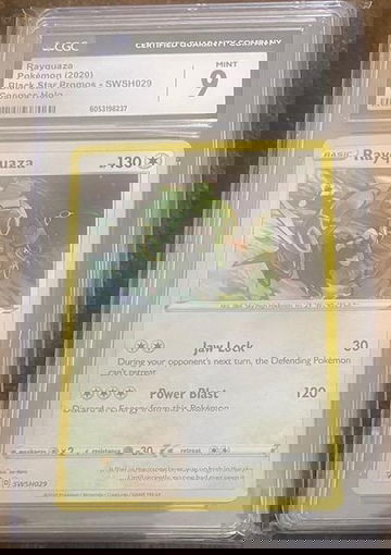 Rayquaza 2020 Black Star Promos CGC 9 Cosmos Holos
