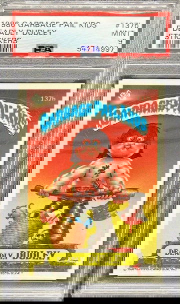 1986 Topps Garbage Pail Kids #137b Deadly Dudley * PSA 9 MINT * OS4 Series 4