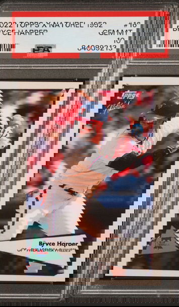 2022 Topps X Naturel Bryce Harper #16 1952 Style PSA 10 Philadelphia Phillies