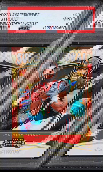 2023 Panini Contenders Supernatural Gold CJ Stroud #4 PSA 9