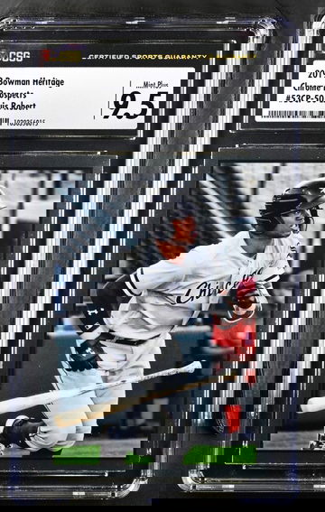 2019 Bowman Heritage Chrome Prospects Luis Robert CSG 9.5 Mint Plus