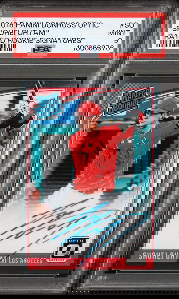 2018 Panini Donruss Optic Shohei Ohtani RC Auto PSA 9