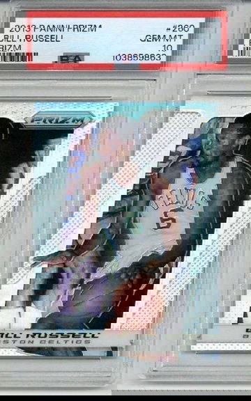 2013 PANINI PRIZM PRIZM #260 BILL RUSSELL CARD BOSTON CELTICS PSA 10 LOW POP