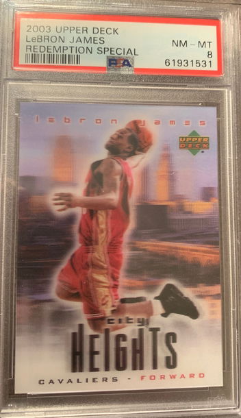 2003 Upper Deck Lebron James Redemption Special City Heights PSA 8