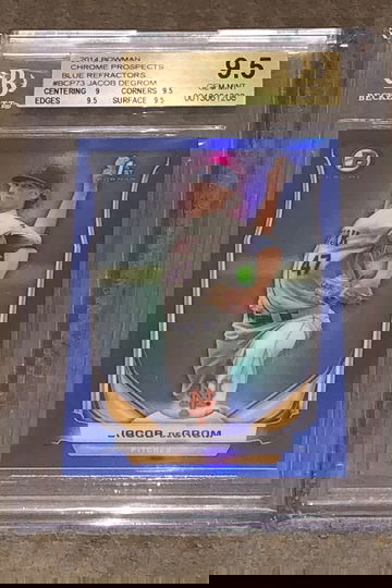 2014 Bowman Chrome Jacob DeGrom Blue Refractor POP 16