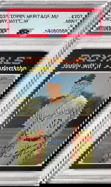 Bobby Witt Jr. 2020 Topps Heritage Minors League PSA9 Mint