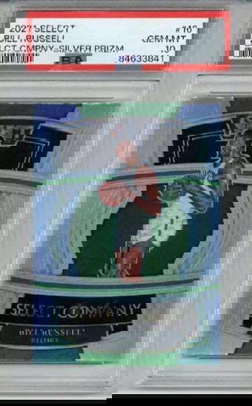 2021 PANINI SELECT SELECT COMPANY SILVER PRIZM #65 BILL RUSSELL PSA 10 LOW POP