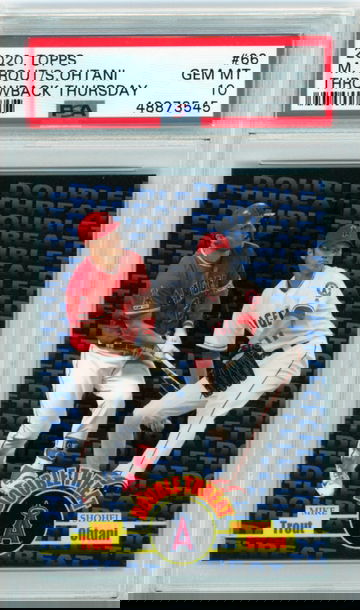 2020 Topps Throwback Thursday #66 Trout/Ohtani PSA 10 GEM MINT!