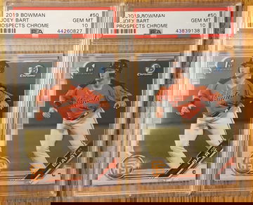 (X2) 2019 Bowman Chrome Joey Bart PSA 10