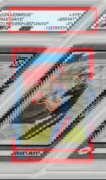 DRAKE MAYE 2024 Panini Donruss Optic Preview Red Wave Rc #379 PSA 10