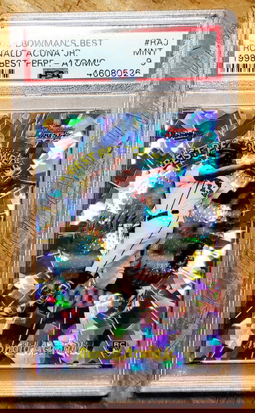 Ronald Acuna Jr Bowman's Best Atomic Best Performers PSA 9 RC Rookie