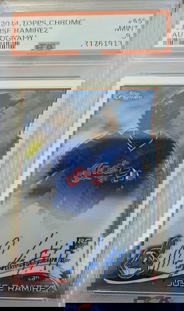 2014 Topps Chrome Jose Ramirez Auto PSA 9