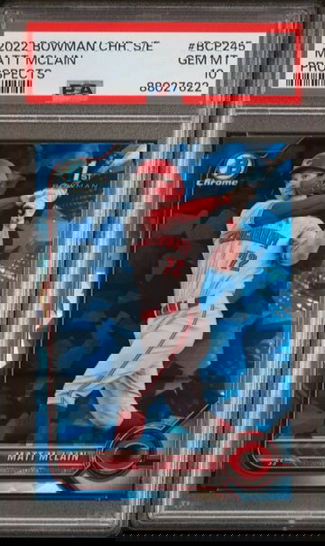 2022 Bowman Chrome Prospects Matt McLain Sapphire Edition #BCP245 PSA 10 [BL-3B.43]