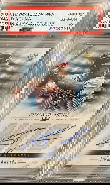 2018 Topps Luminaries Ronald Acuna RC Auto /5 PSA 10