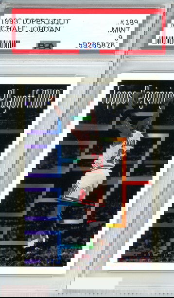 1993 TOPPS GOLD MICHAEL JORDAN #199 CHICAGO BULLS HOF GOAT!! PSA 9 MINT