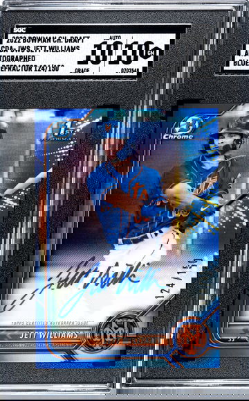 2022 Bowman Chrome Draft CDA-JWS Jet Williams Auto Blue Refractor 124/150