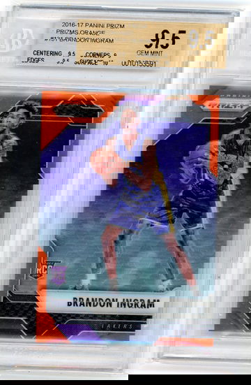 Brandon Ingram 2016-17 Prizm Orange Refractor Rookie RC /49 BGS 9.5 Pelicans #131