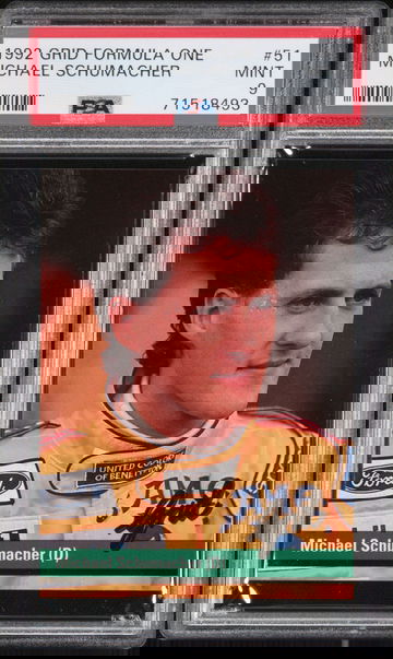 1992 Grid Formula One F1 Michael Schumacher Rookie RC #51