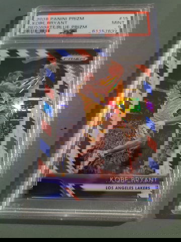 KOBE BRYANT 2018-19 PRIZM RED WHITE BLUE PSA 9