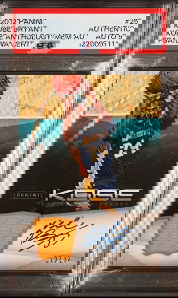 2012 KOBE BRYANT PANINI KOBE ANTHOLOGY /24 PSA AUTHENTIC