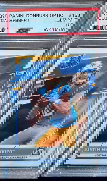 2020 Panini Donruss Optic Justin Herbert #153 Rookie Base Set PSA 10