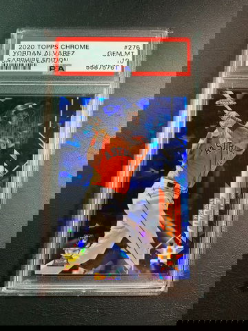 Yordan Alvarez 2020 Topps Chrome Sapphire Blue Refractor Rookie.